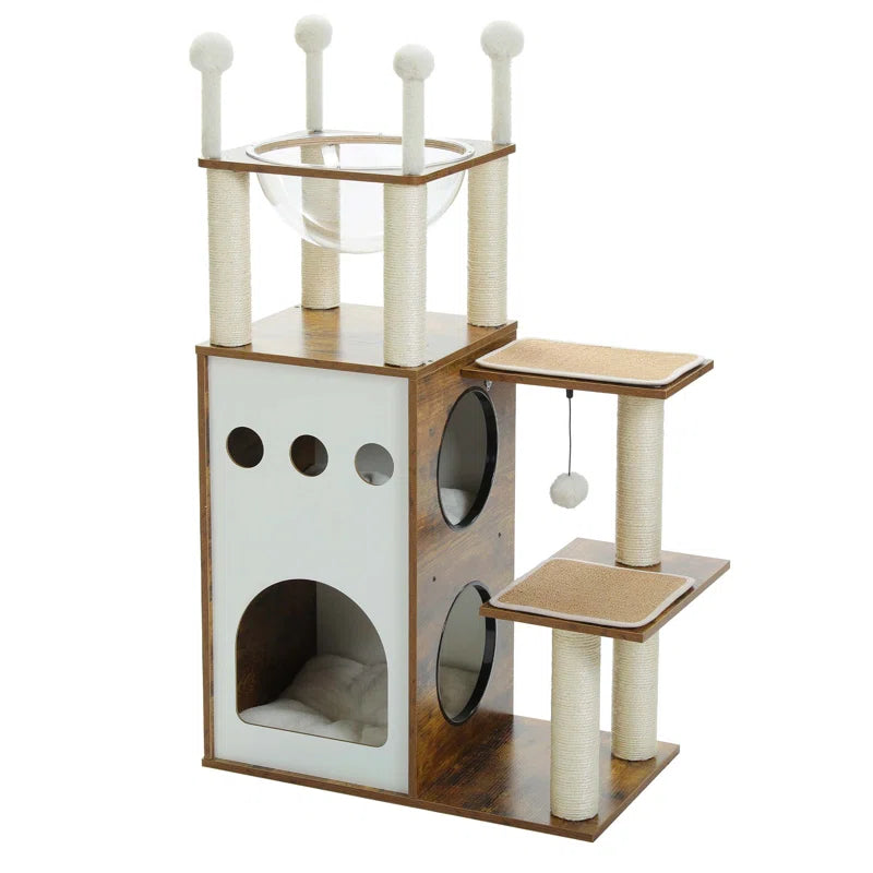 Tavion 51“ Wood Cat Trees,Cat Tower,Cat Trees for Large Cats