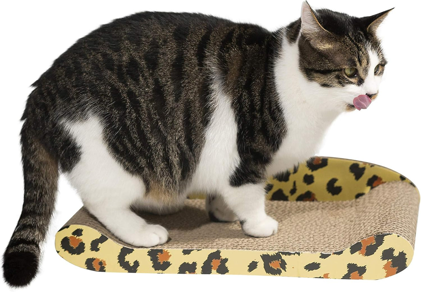 Cat Scratcher and Resting Lounge Pad, Made of Eco Friendly Recyclable Cardboard Material (Leopard-2Pk)