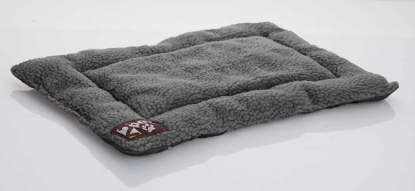 Crate Pad Comfy Cushion Ultra Soft Breathable Puppy Bed Crate Mat - Safe Bed for Dogs, Cats - Lightweight Nap Pad for Dog Kennels and Pet Carriers - 20" Length - Grey