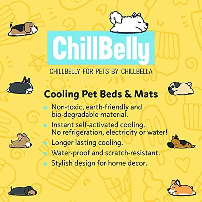 Coolspot Cooling Pet Bed for Dogs and Cats Self-Activate Eco-Friendly (Aquawave, Large)