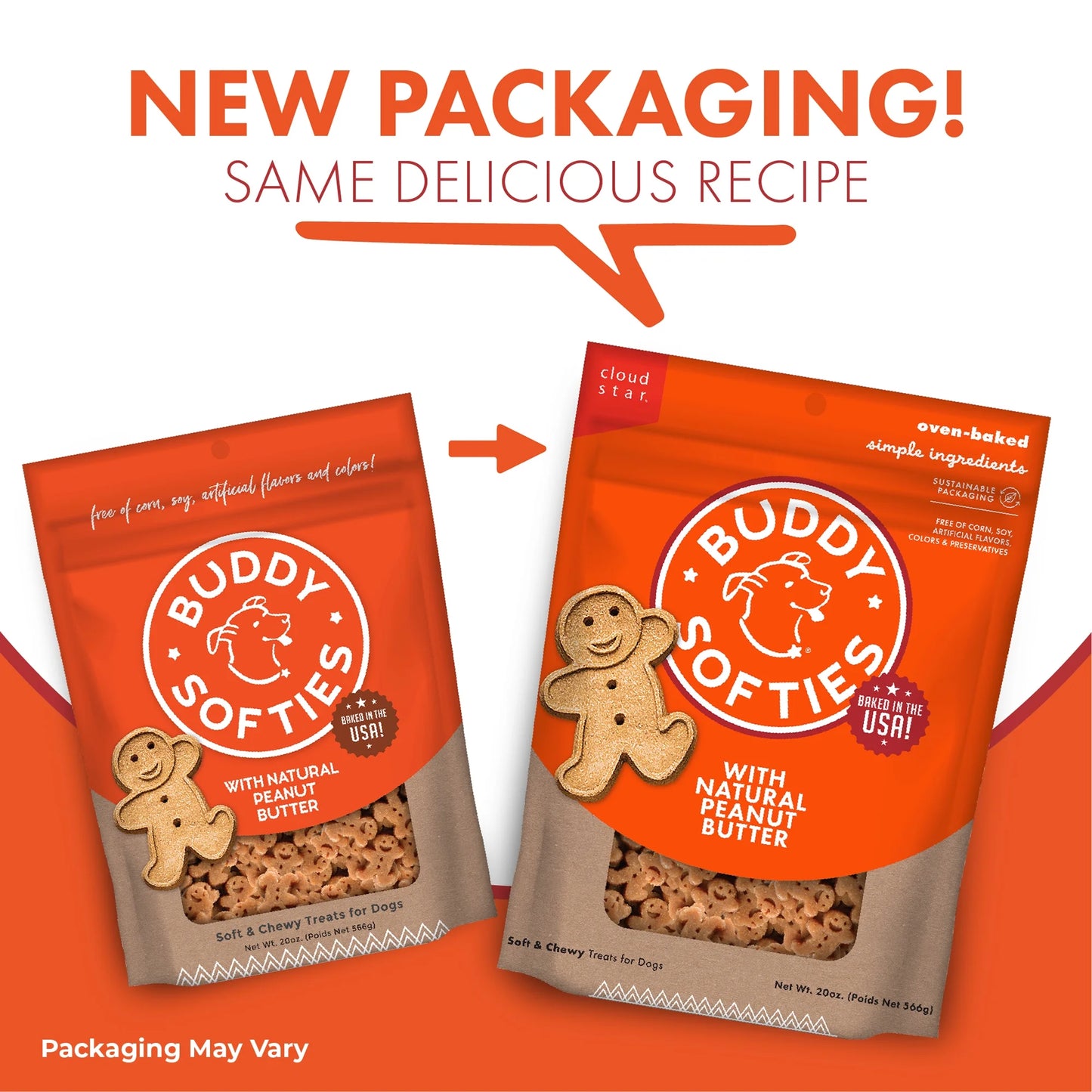 Whole Grain Soft & Chewy Dog Treats with Peanut Butter - Made in the - 20 Oz.