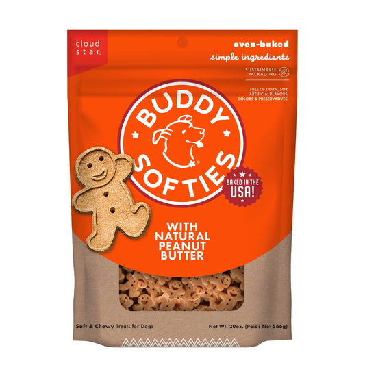Whole Grain Soft & Chewy Dog Treats with Peanut Butter - Made in the - 20 Oz.