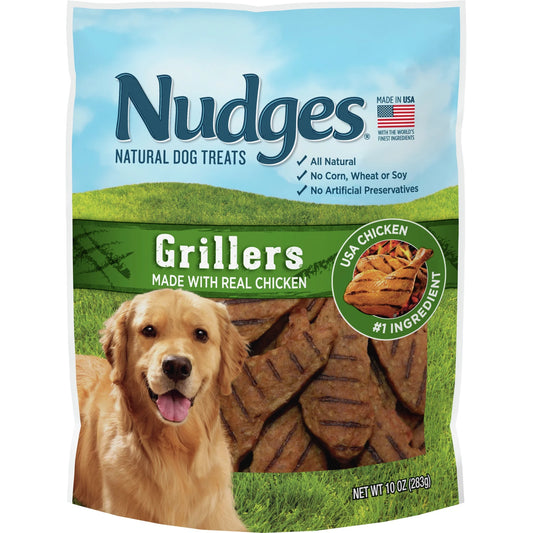 Nudges® Natural Dog Treats Grillers Made with Real Chicken, 10 Oz