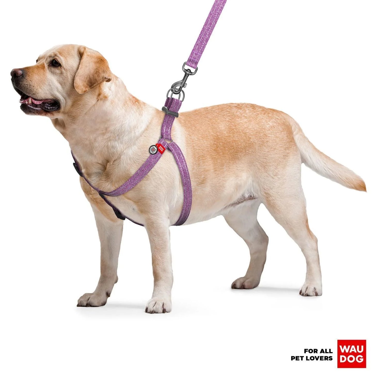 Purple Cotton Dog Harness Eco Friendly for Large Dogs L Size 2735 Inch