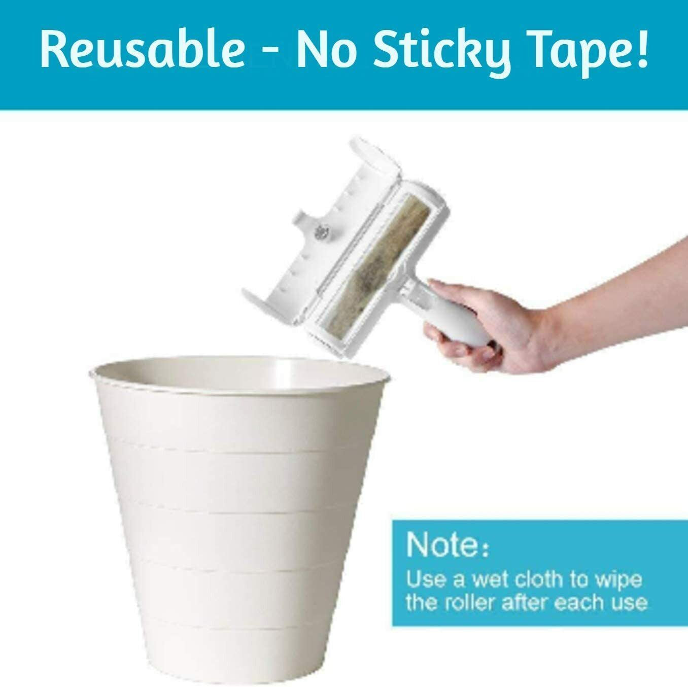 REUSABLE LINT ROLLER REMOVER PET CAT DOG ANIMAL FUR HAIR, ECO FRIENDLY