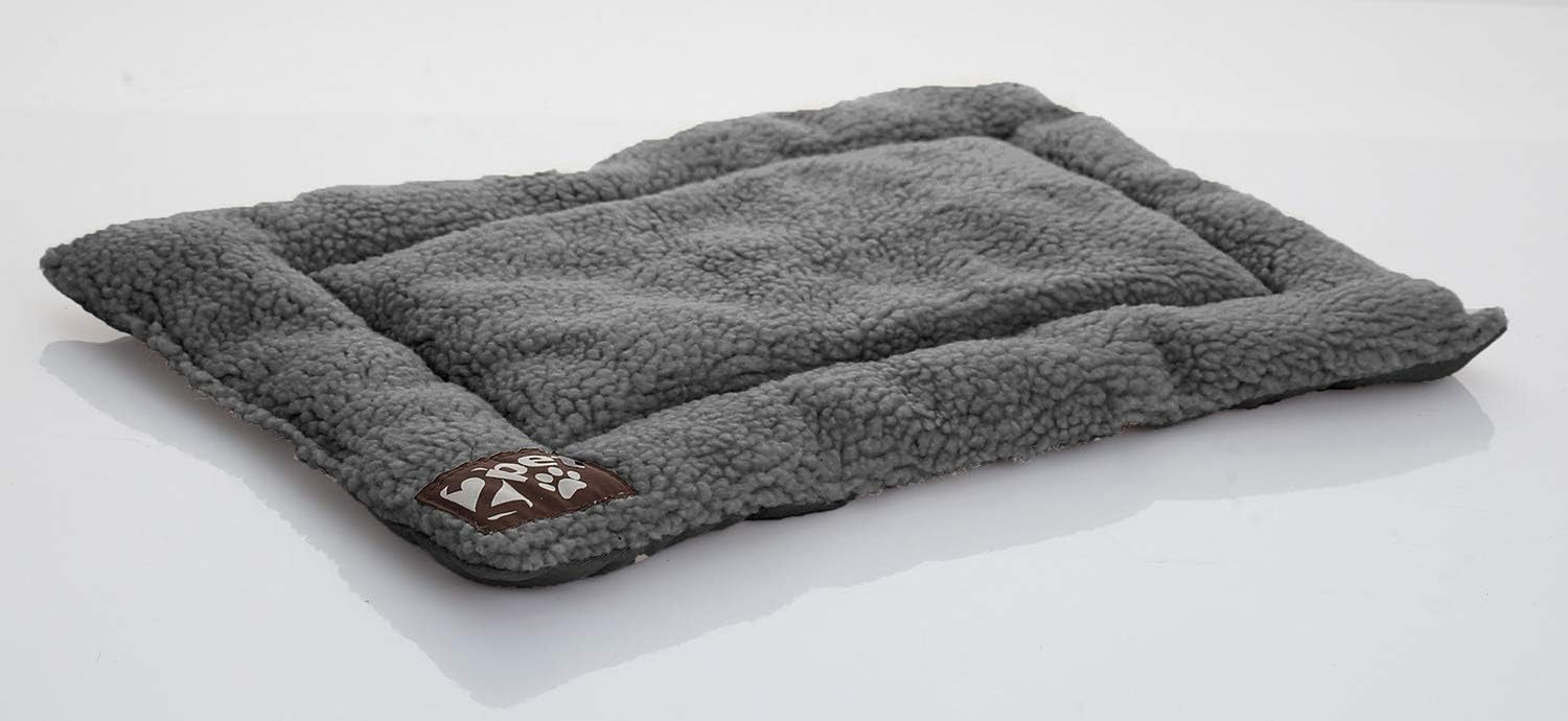 Crate Pad Comfy Cushion Ultra Soft Breathable Puppy Bed Crate Mat - Safe Bed for Dogs, Cats - Lightweight Nap Pad for Dog Kennels and Pet Carriers - 20" Length - Grey