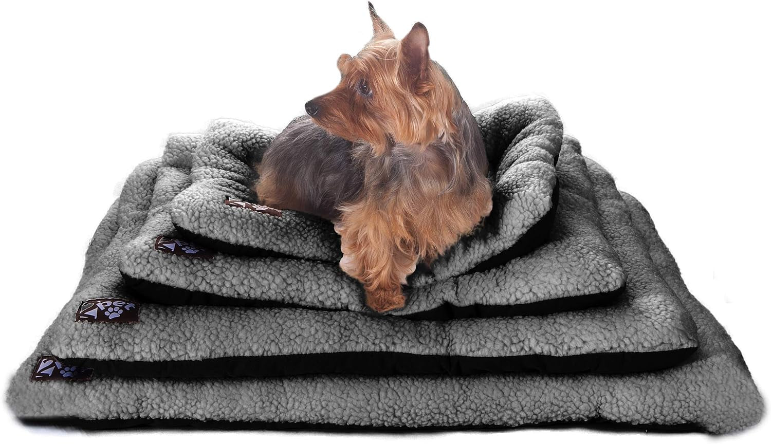 Crate Pad Comfy Cushion Ultra Soft Breathable Puppy Bed Crate Mat - Safe Bed for Dogs, Cats - Lightweight Nap Pad for Dog Kennels and Pet Carriers - 20" Length - Grey